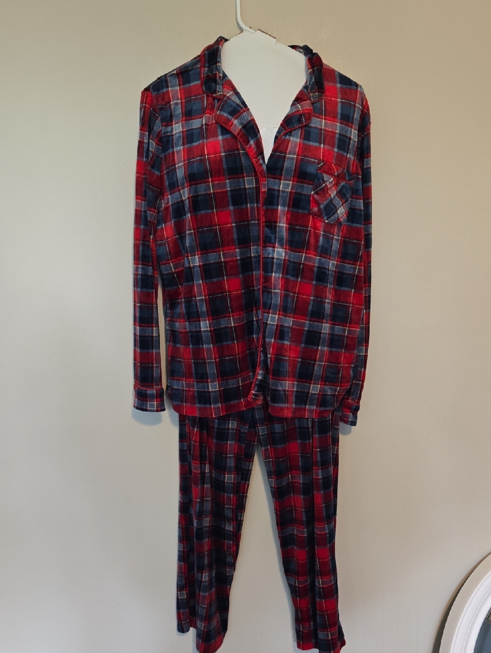 Secret Treasures Flannel Red & Green Plaid Kids Pajama Set